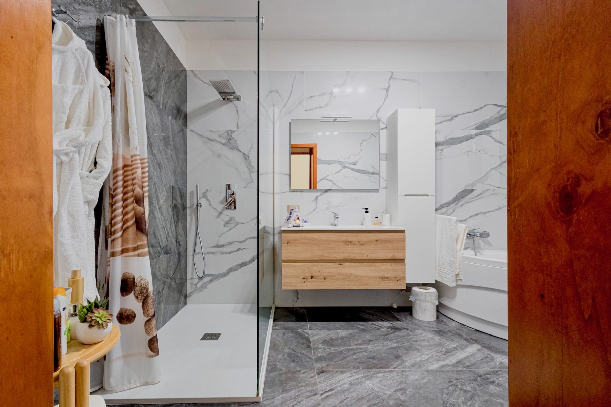 Doccia walk-in del bagno privato