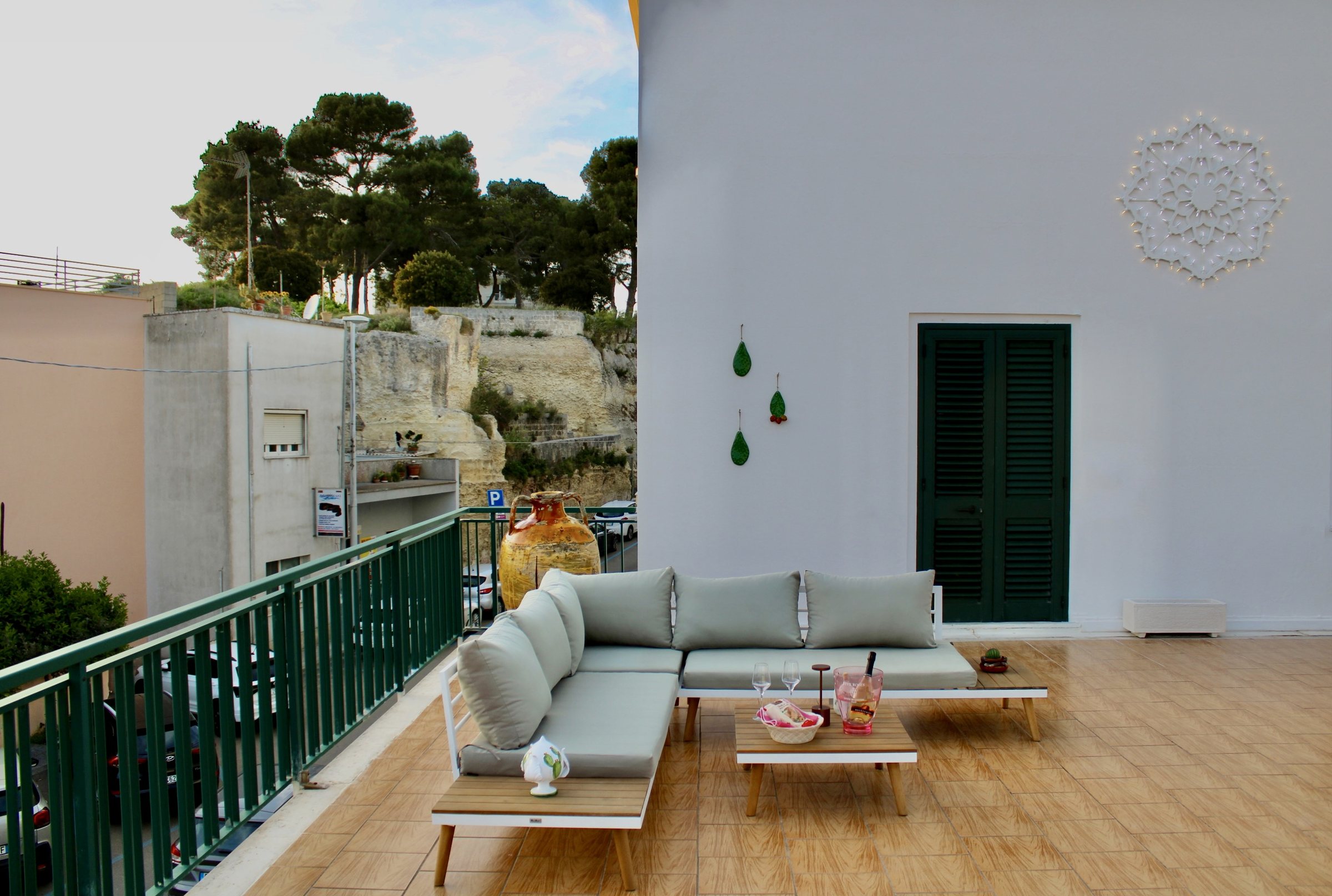 L'angolo lounge della terrazza solarium